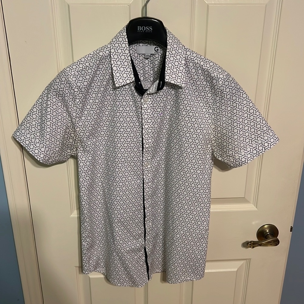 Guess button down shirt geometric pattern - small